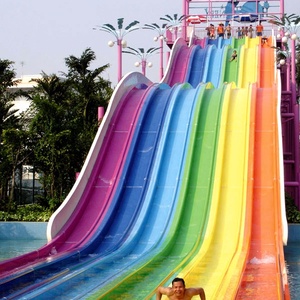 Ngoài trời và trong nhà công viên nước thiết bị-sợi thủy tinh kết hợp cầu vồng trượt cho hồ bơi nước chơi Cấu trúc ống trượt - Product Image 4