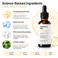 Sérum Visage Vitamine C Direct Usine Acide Hyaluronique Centella Anti-Taches Hydratant Éclaircissant Revitalisant Anti-Oxydant