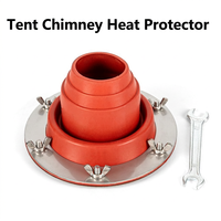 Kit de fixation de poêle en silicone résistant à la chaleur pour cheminée de tente, ouverture de cheminée pour poêle à bois, idéal pour le camping, les yourtes et les tentes cloche