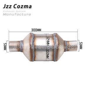 Catalizador Cerámico de Panal de Abeja de Tres Vías, Diámetro 51mm, Recorte 124x102mm, Cuerpo 300mm, Longitud Total Sin Puerto O2 - Product Image 2