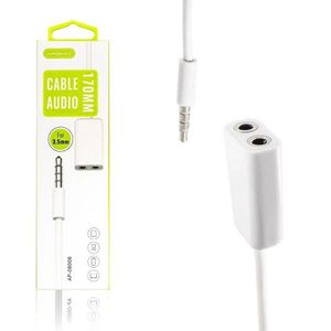 Cable de audio de 3,5 mm macho a 2 hembra, adaptador divisor para auriculares y altavoces - Product Image 2