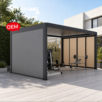 Système d'ombrage pour pergola à lames, gazebo, pavillon, auvent pour patio extérieur, jardin, terrasse