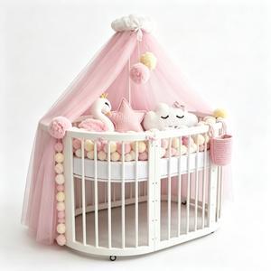 Custom Dusty <b>pink</b> <b>braided</b> crib bumper, Crown swan plush stuffed toy, Personalized star baby pillow, Baby girl nursery plush set - Product Image 5