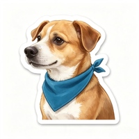 Autocollants personnalisés résistants aux UV pour chiens de dessin animé, autocollants découpés, autocollants à pressage à chaud, autocollants pour cahiers