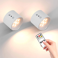 Lámparas LED Modernas Decorativas de Pared para Interiores, Recargables, con 3 Temperaturas de Color, Control Remoto, CRI 80, para Estudio o Dormitorio
