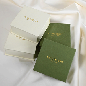 Boîtes à bijoux en carton écologiques personnalisées avec logo magnétique carré, doublure en éponge, certifiées RoHS, pour le rangement des boucles d'oreilles et des bagues, vente en gros - Product Image 2