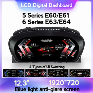 Système LINUX de tableau de bord numérique LCD MEKEDE 12.3 pouces pour <span class=keywords><strong>BMW</strong></span> <span class=keywords><strong>E60</strong></span> E61 E63 E64 2003-2009 groupe numérique de compteur de vitesse <span class=keywords><strong>CCC</strong></span> CIC - Product Image 4