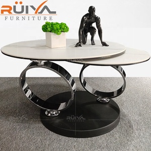 Italienisch inspirierter multifunktion aler Couch tisch Kreative rotierende Möbel für kleine Wohnungen Sinter stein für Wohnzimmer - Product Image 4