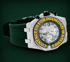 นาฬิกาข้อมือฮิปฮอปเพชรโมอิสซาไนต์ VVS จากซัพพลายเออร์อินเดีย สำหรับสวมใส่สไตล์สตรีทแวร์หรือคอนเสิร์ต ราคาโรงงาน - Product Image 5