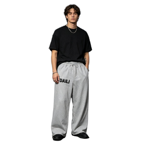 <b>Men</b>’s Comfortable Cotton Relaxed Fit Elastic Waist Casual <b>Trousers</b> with Adjustable <b>Drawstring</b> Loose Fit Lightweight Breathable - Product Image 1