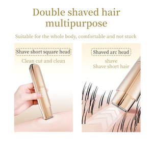 Dispositivo de afeitado de partes privadas seguras para mujeres, afeitadora de cuerpo entero de doble cabeza, maquinilla de afeitar recargable - Product Image 4
