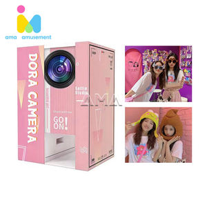 ตู้ถ่ายรูปสไตล์เกาหลียอดนิยม พร้อมเครื่องพิมพ์ <span class=keywords><strong>ถ่าย</strong></span>ภาพเซลฟี่ 360 องศา พร้อมกรอบไฟ LED - Product Image 3