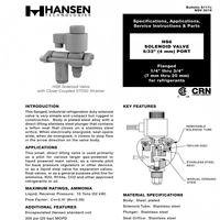 Vanne solénoïde de compresseur frigorifique Original Hansen HS6, vanne pilote à levage direct, pour ammoniac R134a CO2, entreposage frigorifique et congélateur