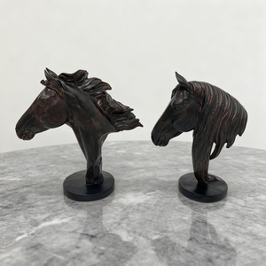 Statua di Cavallo all'Ingrosso, Scultura Moderna a Forma di Testa di Cavallo, Oggetti Decorativi di Lusso per <span class=keywords><strong>Soggiorno</strong></span>, Ufficio, Ingresso - Product Image 4