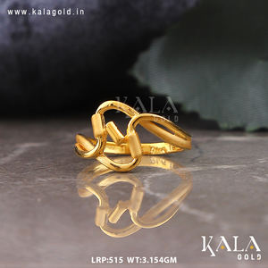 Anillo clásico de banda de oro macizo de 18 quilates con patrón de bucle artístico Elegante banda lisa para bodas y fiestas para uso diario - Product Image 1