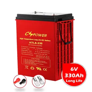 CSPower 6V 330Ah长寿命凝胶电池，用于不间断电源电脑备份中国工厂VS: 功率声波HTL6-330 ZYL