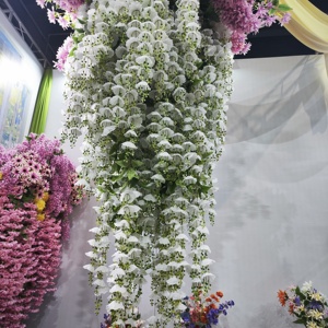 Monet Garden Wedding Stage Flower Flower artificiale per sala soffitto rosa fiore decorazione di nozze banchetto - Product Image 2