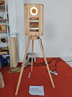Support pliable triangulaire portable en bois de style rétro pour iPad et appareil photo, Wi-Fi intégré, garantie de 2 ans, capacité de 15 personnes