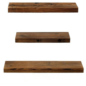 Rustic Farmhouse 3 Tier <strong>Floating</strong> Wood <strong>Shelf</strong> - <strong>Floating</strong> Wall <strong>Shelves</strong> (Set of 3), Hardware and Fasteners Included (<strong>Walnut</strong>, 3 Tier) - Product Image 6
