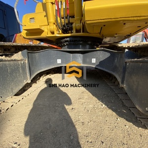 Excavatrice hydraulique sur chenilles d'occasion Komatsu PC160 de 16 tonnes avec rétrocaveuse, modèle japonais d'origine pour projets de ponts - Product Image 6
