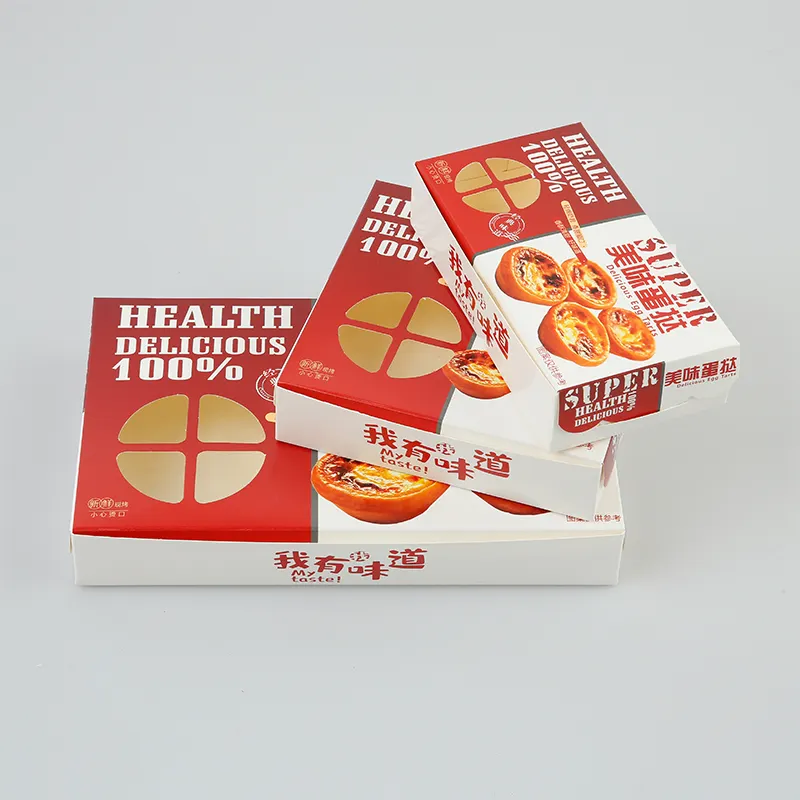 Boîte de papier à biscuits et tarte, 20 pièces, emballage personnalisé de qualité alimentaire, boîte en papier jetable avec fenêtre, vente en gros