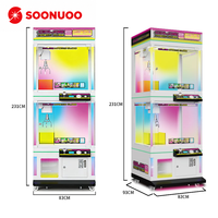 Machine à griffes Color Magic Cube 2 pour deux joueurs avec écran LCD, télécommande, éclairage LED magnifique et tension universelle