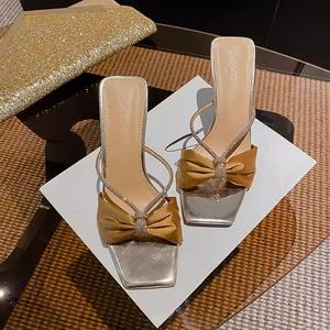 Sandales à talons hauts pour femmes, légères et sexy, à perles, style Willow Forest, à bout pointu, à talons fins, best-seller de l'été - Product Image 6