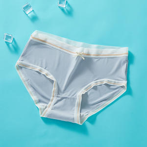 Culottes Hipster pour Fille en Soie Glacée, Sans Coutures, Effet Seconde Peau, Taille Mi-Haute, Entrejambe en Coton, Anti-Bactériennes, Usage Quotidien, Été - Product Image 6