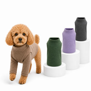 Turtleneck Fleece Dog Sleeveless Vest dog outfitspet <b>clothes</b> oem pet <b>clothes</b> Stretch Pet Basic Inner Top - Product Image 1
