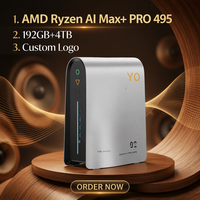 Mini PC Dual USB4 40Gbps AMD Ryzen AI Max+ PRO 495 395 RAM 192GB VRAM 160GB AI Cluster Grosir Kustom