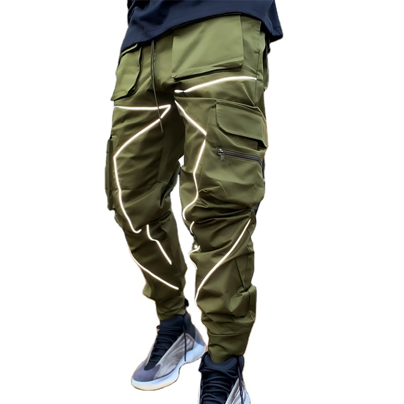 2021 Spring Men's Casual Pants Loose Large Size Overalls Men's Trendy Brand Binding Feet Sports Pants Men