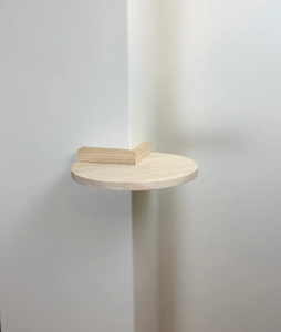 Bois 3/4 cercle flottant étagère cacher <span class=keywords><strong>Angle</strong></span> coin bord droit étagère bébé moniteur <span class=keywords><strong>plante</strong></span> étagère pour la <span class=keywords><strong>d</strong></span>écoration intérieure - Product Image 4