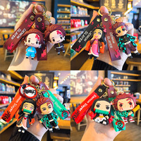 Großhandel Q-Version Ghost Blade PVC-Material Niedlicher Cartoon-Schlüsselanhänger mit Taschenpuppen-Anhänger