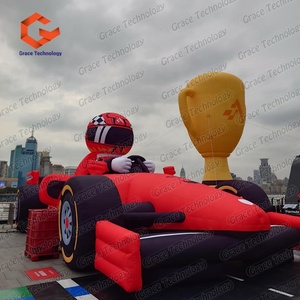 Coche de Carreras Inflable de Diseño Popular, Modelo Gigante de Coche de Carreras Inflable para Exhibición al Aire Libre - Product Image 5