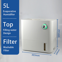 Humidificateur Évaporatif Électrique pour Chambre de Bébé et Utilisation Hôtelière, Silencieux, en Plastique, Garantie 1 An
