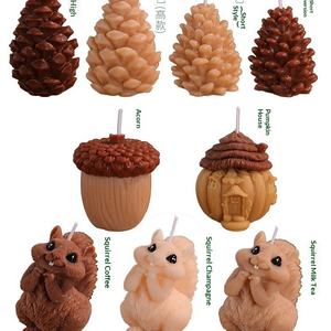 Bougie parfumée artisanale en <span class=keywords><strong>cire</strong></span> de soja en forme de fleur, ambiance automnale, décoration d'intérieur, coffret cadeau, Noël, Diwali, non toxique - Product Image 6