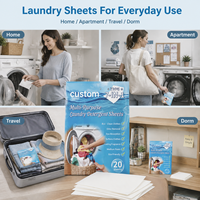 Feuilles de lessive multi-usages KELEE 7-en-1 avec protection des couleurs, éliminateur d'odeurs et adoucissant pour lavage en machine