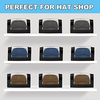 Boîtes cadeaux noires pour casquettes de baseball – Boîte de rangement pliable en papier avec fenêtre transparente pour chapeaux, organisateur et présentoir