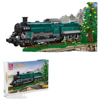 Train à vapeur rétro 59020 Briques de construction Modèle de briques Blocs de construction Cadeau de Noël 1031+ pièces/ensemble
