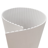 Panneau mural en bois MDF flexible courbé en bois massif demi-rond personnalisé, peinture blanche, pour décoration intérieure