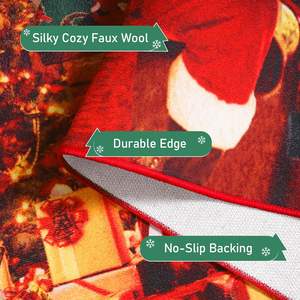 Alfombra de perfil bajo antideslizante con patrón de pasillo de Navidad Vintage, alfombras lavables para comedor, cocina, entrada, decoración del hogar - Product Image 5