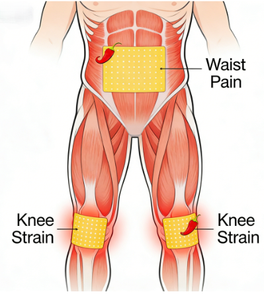 Cerotto al Capsico Cinese Efficace per Dolori Muscolari, Cerotto Traspirante e Poroso al Capsico, Cerotto Personalizzabile per il Sollievo dal Dolore - Product Image 3