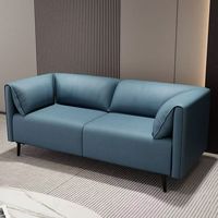 Muebles de Sala de Estar en Oferta, Sofá de Cuero Genuino Marrón de Lujo Importado, Estilo Americano Vintage, para Oficina