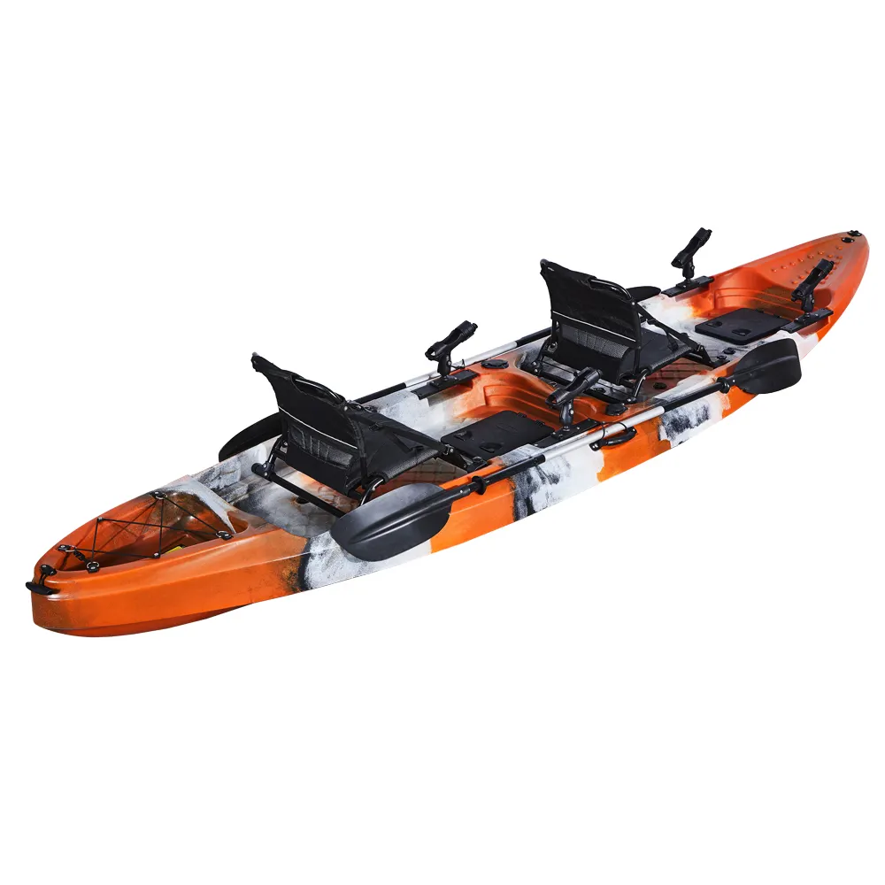 Kayak double sea avec 2 cadres en aluminium et 1 détecteur de poissons, OEM, vente en gros, 2020