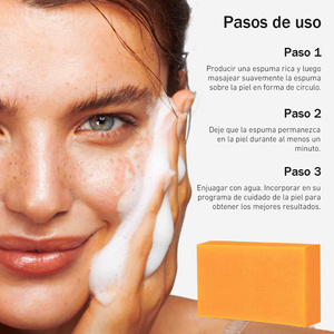 Savon au citron, curcuma et acide kojique, nettoyant en profondeur, hydratant et éclaircissant pour le visage et le corps, tendance - Product Image 2