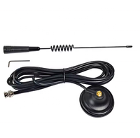 Antena Radio CB 27MHz dengan Adaptor BNC dan Dudukan Magnetik Kompatibel dengan Radio Truk President Midland Cobra Uniden Anytone