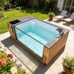 Above Ground Fiberglass Swimming <b>Pool</b> Outdoor Spa Multifunctional Ready to Use Backyard Kids <b>Pool</b> frame <b>pool</b> - Product Image 1