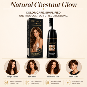 Crema para Teñir el Cabello de Negro Oscuro, Color Permanente con Peine Aplicador Fácil, Esencia Natural, Servicio OEM/ODM, Cobertura de Cabello Gris - Product Image 1