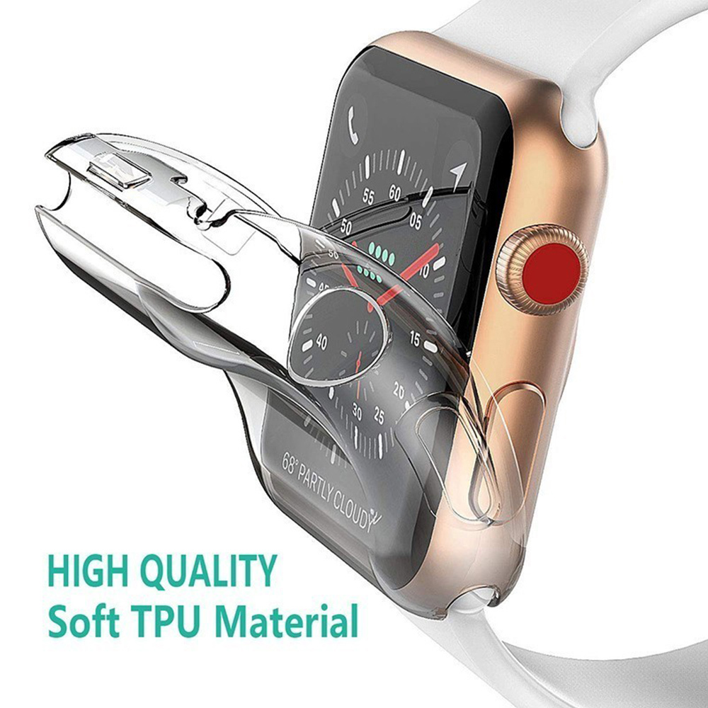 Тонкий чехол для часов из ТПУ, Защита экрана для Iwatch 38 мм 40 мм 42 мм 44 мм, чехол для Apple Watch