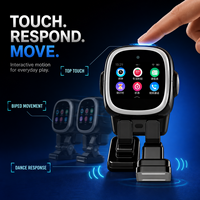 Robot intelligent dansant avec écran interactif tactile et mouvements bipèdes pour un divertissement ludique sur le bureau à la maison